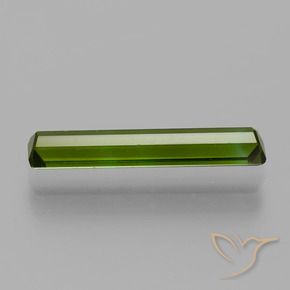 Tourmaline Vert moyen-foncé naturelle Octogone / coupe Émeraude, 1.55 ct, VVS-VS