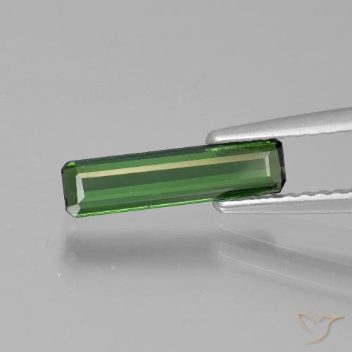 0.77ct Naturel Forêt verte Tourmaline, Taille émeraude, VVS-VS