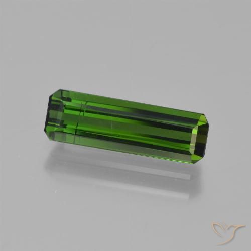 1.38ct Naturel Forêt verte Tourmaline, Taille émeraude, VS-SI