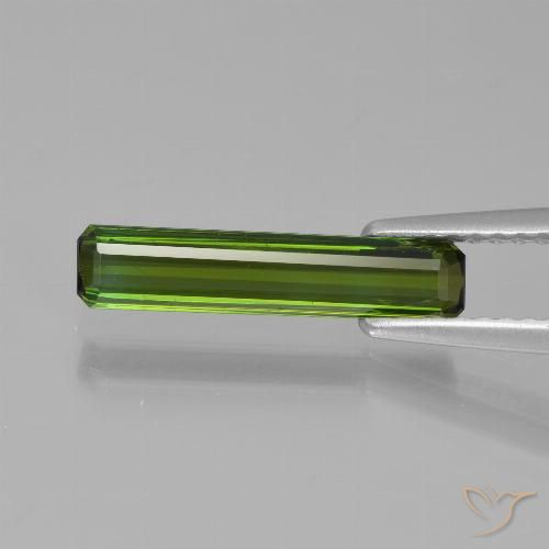 0.87ct Naturel Vert moyen Tourmaline, Taille émeraude, VVS-VS