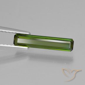Tourmaline Vert moyen naturelle Octogone / coupe Émeraude, 0.87 ct, VVS-VS