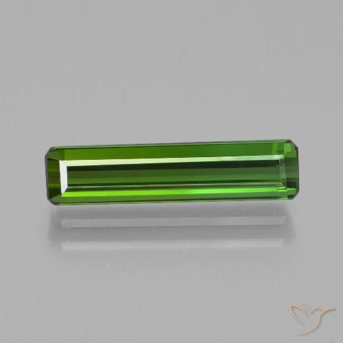 2.08ct Naturel Forêt verte Tourmaline, Taille émeraude, VVS-VS