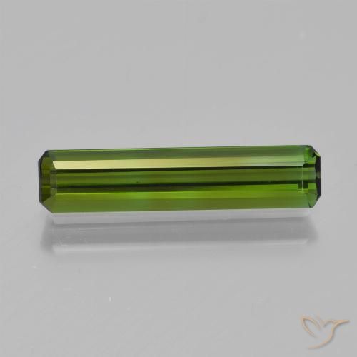 1.08ct Naturel Forêt verte Tourmaline, Taille émeraude, VVS-VS