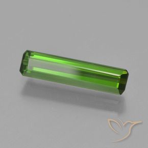Tourmaline Vert foncé naturelle Octogone / coupe Émeraude, 1.28 ct, VVS