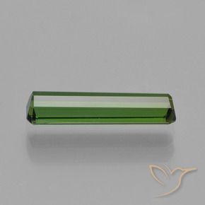 Tourmaline Vert foncé naturelle Octogone / coupe Émeraude, 1.28 ct, VVS