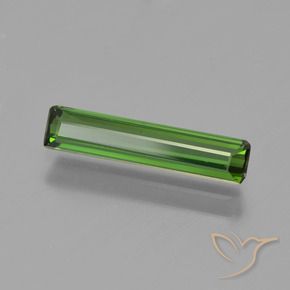 Tourmaline Vert foncé naturelle Octogone / coupe Émeraude, 0.94 ct, VVS-VS