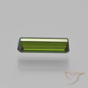 Tourmaline Vert terreux naturelle Octogone / coupe Émeraude, 0.90 ct, VVS