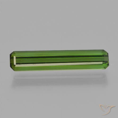 1.29ct Naturel Vert moyen Tourmaline, Taille émeraude, VVS