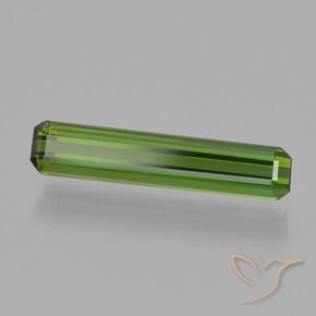 Tourmaline Vert moyen naturelle Octogone / coupe Émeraude, 1.29 ct, VVS