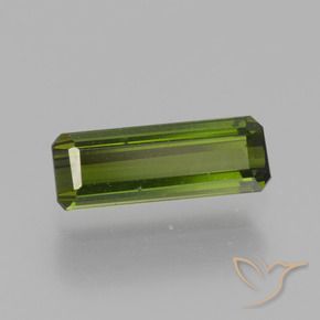 Tourmaline Vert moyen-foncé naturelle Octogone / coupe Émeraude, 0.88 ct, VS