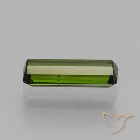 Tourmaline Vert moyen-foncé naturelle Octogone / coupe Émeraude, 0.88 ct, VS