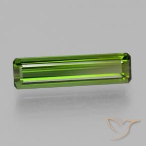 Tourmaline Vert moyen naturelle Octogone / coupe Émeraude, 1.72 ct, VVS-VS