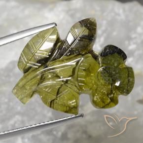 Tourmaline Vert chaud naturelle Taille Fleur, 13.81 ct, Translucide