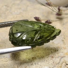 Tourmaline Vert terre naturelle Fantaisie, 4.80 ct, Translucide
