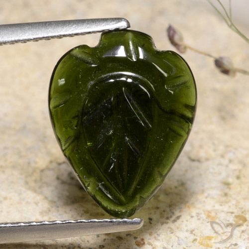 2.71ct Naturel Vert foncé Tourmaline, Fantaisie, Translucide