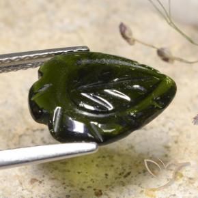 Tourmaline Vert foncé naturelle Fantaisie, 2.71 ct, Translucide