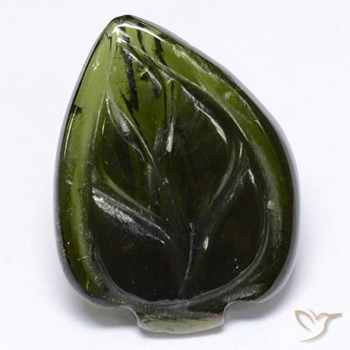 Tourmaline Vert foncé naturelle Fantaisie, 3.63 ct, Translucide