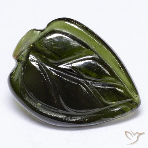 Tourmaline Vert foncé naturelle Fantaisie, 3.63 ct, Translucide