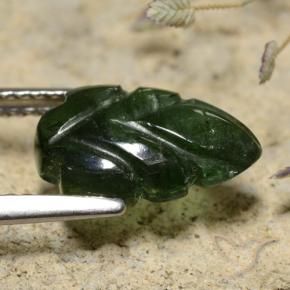 Tourmaline Vert terreux naturelle Taille Fleur, 2.75 ct, Translucide