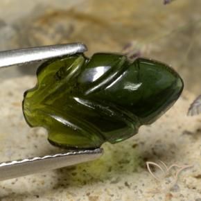 Tourmaline Forêt verte naturelle Taille Fleur, 2.02 ct, Translucide