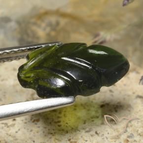 Tourmaline Forêt verte naturelle Taille Fleur, 2.02 ct, Translucide