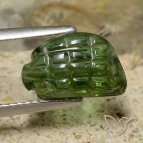 Tourmaline Forêt verte naturelle Fantaisie, 2.43 ct, Translucide