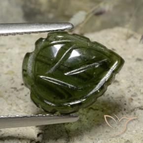 Tourmaline Vert moyen naturelle Taille Fleur, 2.90 ct, Translucide