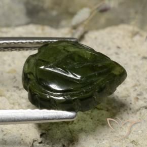 Tourmaline Vert moyen naturelle Taille Fleur, 2.90 ct, Translucide