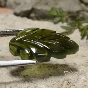 Tourmaline Vert terre naturelle Taille Fleur, 4.45 ct, Translucide
