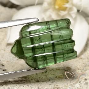 Tourmaline Vert foncé naturelle Fantaisie, 3.71 ct, Translucide