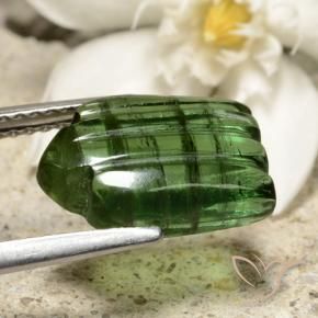 Tourmaline Vert foncé naturelle Fantaisie, 3.71 ct, Translucide