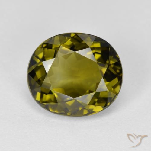 3.47ct Naturel Vert foncé Tourmaline, ovale, VVS-VS