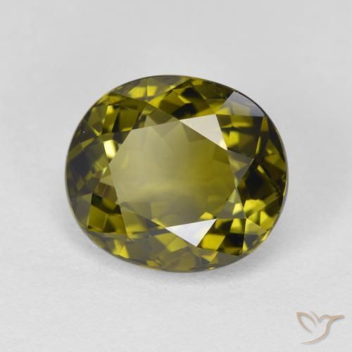 Tourmaline Vert foncé naturelle ovale, 3.47 ct, VVS-VS