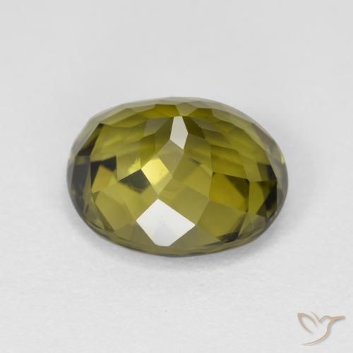 Tourmaline Vert foncé naturelle ovale, 3.47 ct, VVS-VS