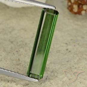 Tourmaline Forêt verte naturelle Octogone / coupe Émeraude, 1.47 ct, VVS