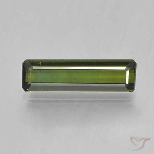 1.41ct Naturel Forêt verte Tourmaline, Taille émeraude, VVS-VS