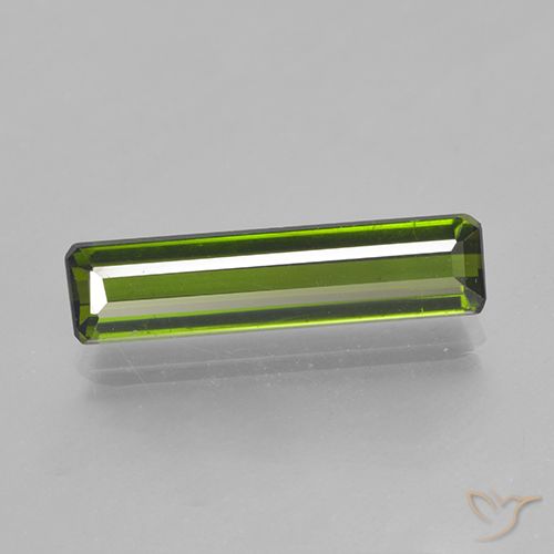 1.80ct Naturel Vert chaud Tourmaline, Taille émeraude, VVS-VS