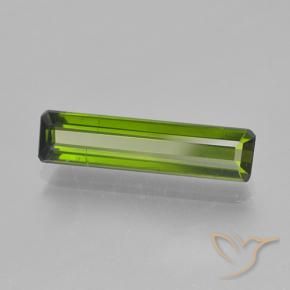 Tourmaline Vert chaud naturelle Octogone / coupe Émeraude, 1.80 ct, VVS-VS