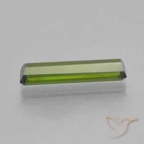 Tourmaline Vert chaud naturelle Octogone / coupe Émeraude, 1.80 ct, VVS-VS