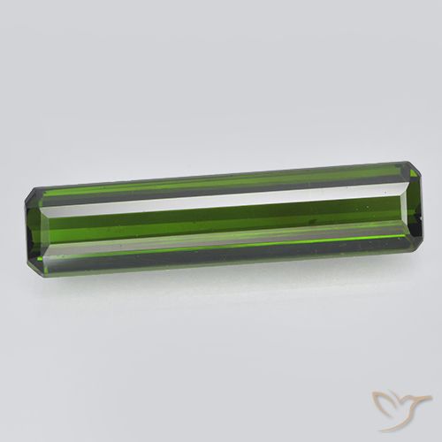2.87ct Naturel Vert foncé Tourmaline, Taille émeraude, VVS-VS