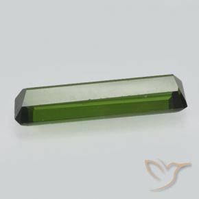 Tourmaline Vert foncé naturelle Octogone / coupe Émeraude, 0.81 ct, VVS-VS