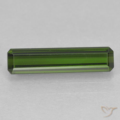 1.62ct Naturel Vert foncé Tourmaline, Taille émeraude, VVS