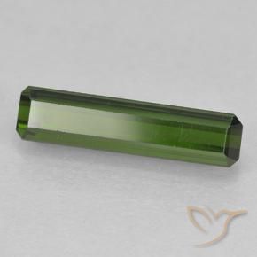 Tourmaline Vert foncé naturelle Octogone / coupe Émeraude, 1.62 ct, VVS
