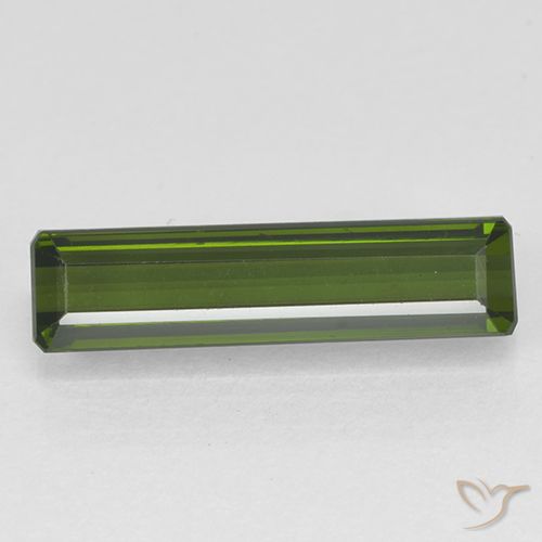 1.35ct Naturel Vert foncé Tourmaline, Taille émeraude, VVS