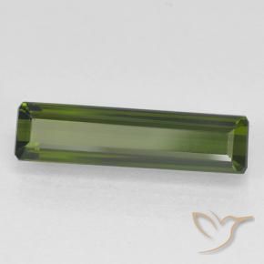 Tourmaline Vert foncé naturelle Octogone / coupe Émeraude, 1.35 ct, VVS