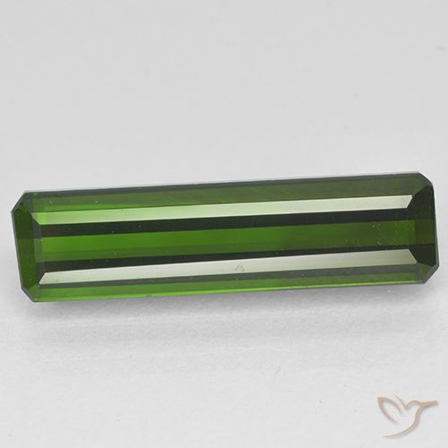 3.42ct Naturel Vert foncé Tourmaline, Taille émeraude, VVS