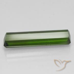 Tourmaline Vert foncé naturelle Octogone / coupe Émeraude, 3.42 ct, VVS