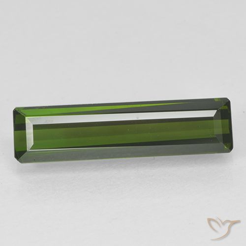 1.71ct Naturel Vert foncé Tourmaline, Taille émeraude, VVS