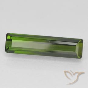 Tourmaline Vert foncé naturelle Octogone / coupe Émeraude, 1.71 ct, VVS