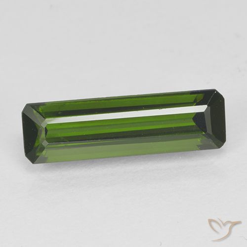 1.27ct Naturel Vert foncé Tourmaline, Taille émeraude, VVS
